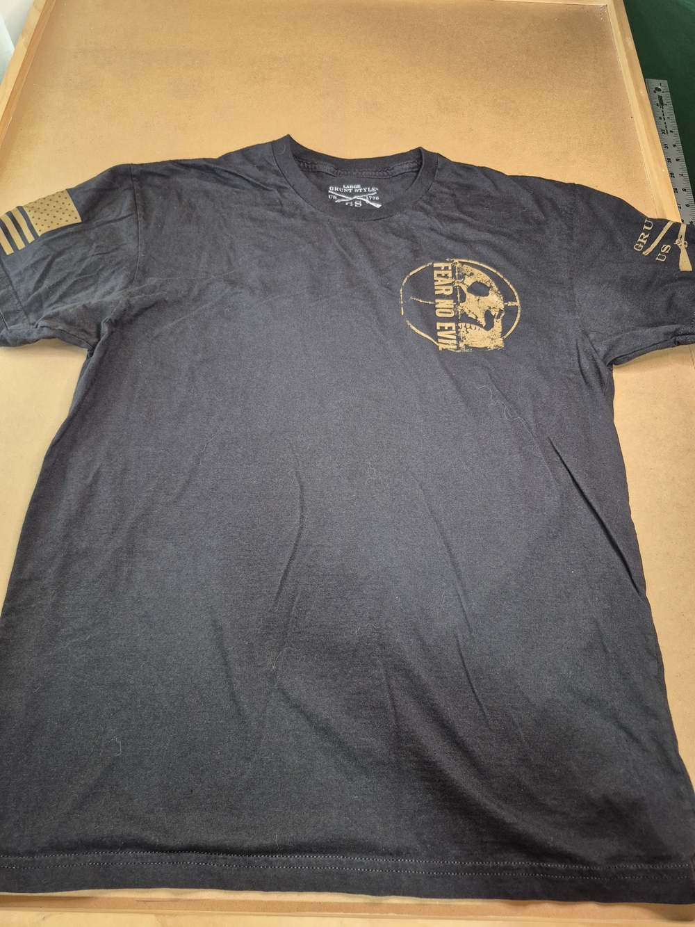 Grunt Style Black T-Shirt with Gold Graphic 3475/5